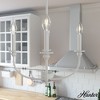 Hunter Fans 18" Southcrest Ceiling Light Distressed White Finish - 4 Bulb Mini Chandelier for Indoor Spaces - 3 of 4