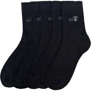 SERISIMPLE Women Thin Viscose Bamboo Socks Crew Lightweight Above Ankle Casual Dress Sock 5 Pairs - 1 of 4