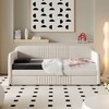 Sapphtopaz Twin Size Daybed Bed Frame with Backrest and Armrest Modern Upholstered Sofa Bed with Trundle Bed Twin Bed for Bedroom,Apartment - 4 of 4