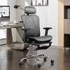 GALAXHERO Ergonomic Mesh Office Desk Chair, High Back Reclining Computer Gaming Chair, Adjustable Lumbar Support, Tilt Function,Black Gray - 2 of 4