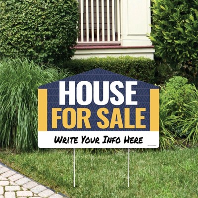 Big Dot of Happiness House for Sale Sign - Yard Sign Lawn Decorations - Party Yardy Sign