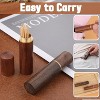 2Pack Toothpick Holder Portable Wood Case Waterproof Handmade, Mini Box for Storage Toothpick Needle Pill Bead - 4 of 4