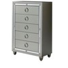 CAVINAS Bedroom Dresser with 2/5 Mirror Accents Drawer,Dressers & Chest of Drawers with Bun Foot for Living Room,Entryway - 4 of 4