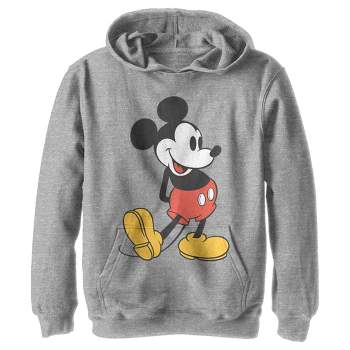 Boy's Disney Mickey Mouse Large Pose Pull Over Hoodie
