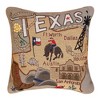 Square Decorative Pillow STATE TO STATE TEXAS – 17x17 Inch by Manual Woodworkers and Weavers - 2 of 3
