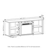 Furinno Classic Fireplace TV Stand Entertainment Console Media Center W/18" Electric Fireplace for TVs up to 70",Solid White - 3 of 4