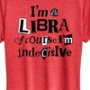 Women's - Instant Message - Libra Indecisive Short Sleeve Graphic T-Shirt - 2 of 4