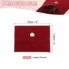Unique Bargains Velvet Portable Earrings Bracelets Snap Button Jewelry Storage Bag 12 Pcs - 2 of 4