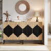 Hommoo 63" Farmhouse Sideboard Storage Cabinet with Doors - 2 of 4