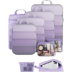 9/11 Set Compression Packing Cubes Travel Essentials,Compressible Expandable Large Luggage Suitcase Organizer - 1 of 4