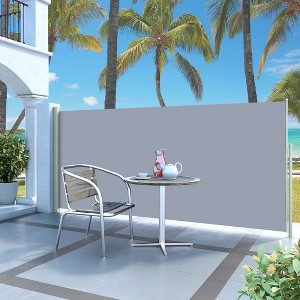 vidaXL Retractable Side Awning 55.1"x118.1" Gray - 1 of 4