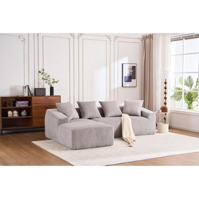TiramisuBest LY-003 Beige White Deep Seat Compression Sofa 3 Seater with Beige for sofa