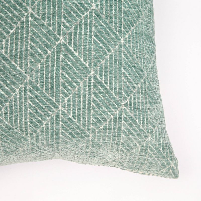 Geometric Chenille Woven Jacquard Reversible Throw Pillow - freshmint, 5 of 12