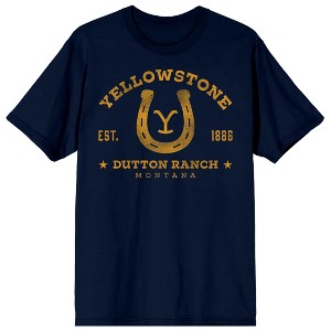 Yellowstone Horseshoe Logo Adult Crew Neck Short Sleeve T-shirt - 1 of 4