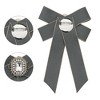 INSPIRE CHIC Women's Ribbon Brooch Elegant Bowtie Rhinestone Bow Ties for Uniform Dress - 3 of 4