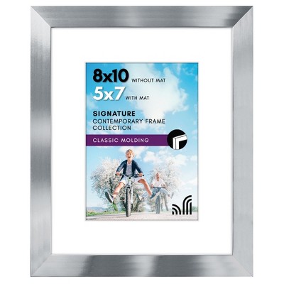 Americanflat Picture Frame with polished glass - Easel Stand & Horizontal and Vertical Formats - Available in a variety of Sizes and Colors