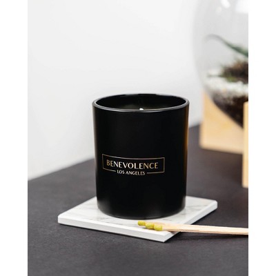 Matte Black Soy Candle with Lavender Scent in Glass Jar