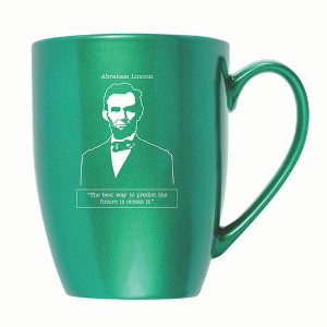 Elanze Designs The Best Way To Predict The Future Is Create It 10 ounce New Bone China Coffee Tea Cup Mug, Emerald Green - 1 of 4