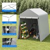 Portable Outdoor Storage Tent, Heavy-Duty Shelter Shed with Roll-Up Doors & Vents, Waterproof Storage for ATV, Motorcycles & Garden Tools - 4 of 4