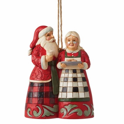 Jim Shore 4.0 Inch Highland Glen Santa & Mrs. Claus Ornament Heartwood Creek Tree Ornaments