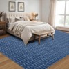 Modern Washable Non Slip Area Rugs for Living Room, Soft Contemporary Textured Throw Carpet for Bedroom Home Office - 4 of 4