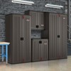 Suncast Commercial 4 Shelf Mega Tall Storage Cabinet, Lockable Garage Utility Shelving Unit, Heavy Duty Plastic Resin Organizer, Gray - 3 of 4