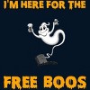 Men's Design By Humans I'm Here For The Free Boos Funny Halloween Ghost Shirt By Galvanized Tank Top - 2 of 3