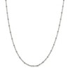 Black Bow Jewelry 2.5mm Sterling Silver Beaded Loose Rope Chain Necklace - 3 of 4