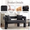 TiramisuBest Modern Chenille Loveseat Sofa, Comfy Upholstered 2-Seater Sofa, Small Loveseat Accent Couch for Living Bedroom Leisure Areas - 2 of 4