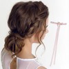 Unique Bargains Rose Bow Ribbon Hair Clips Pink 1 Pc - 2 of 4