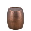 18" Aluminum Modern End Table with Hand-Hammered Texture and Oval Finish for Living Room - 3 of 4