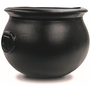 Union Products 55120 12 Inch Witch Cauldron Spooky Halloween Decoration, Black - 1 of 4