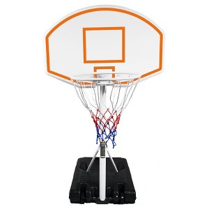 RISOKEYS Portable Poolside Basketball Hoop, Height Adjustable 3.1ft-4.7ft, with 36" Backboard for Indoor Outdoor Use - 1 of 4