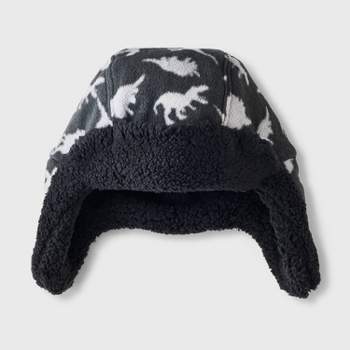 Boys' Dino Fleece Trapper Hat - Cat & Jack™ Gray