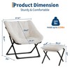 Saucer Chair, Plush Comfy Seat with Non-Slip Base for Teens & Adults, XL Foldable Lounge Chair for Bedroom/Dorm, Accent Chair - 3 of 4