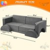 8-Piece Kids Modular Play Couch, Convertible Toddler Sofa Set with Removable Covers for Playroom or Nursery - 2 of 4