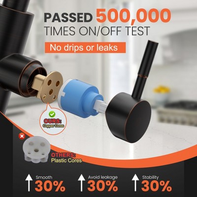 Oil Rubbed Bronze Single-Handle Pull-Down Sprayer Kitchen Faucet
