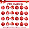 Joyfy 36ct Shatterproof Home Party Decorative Christmas Tree Hanging Ball Ornaments 2.36inch - 2 of 4