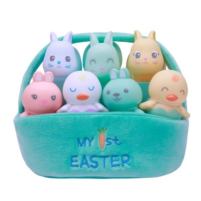 Magic Years My 1st Easter Finger Puppets and Squirt Toy Basket Set - 7pc