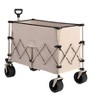 Beach Wagon,Collapsible Wagon 220lbs Heavy Duty 300L Folding Utility Garden Cart with Big All-Terrain Beach Wheels - 3 of 4