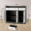 42.5" Modern Wood Buffet Cabinet w/ Adjustable Shelves - Hybrid Kitchen Storage & Beverage Station for Dining Room, Living Room & Entry - 2 of 4