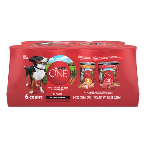 Purina One Smartblend Classic Ground Chicken Beef Rice Entr e