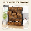 15 Drawers Dresser, Tall Dressers for Bedroom, Large Chests of Drawers, Fabric Storage Dresser Organizer Unit for Closet, Hallway, Living Room - 3 of 4