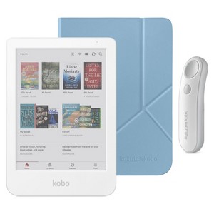 Kobo Clara Colour (White) eReader with SleepCover & White Remote Page Turner Bundle - 1 of 4