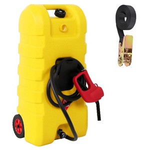 Fuel Caddy, 15 Gallon Tank - Heavy-Duty HDPE Fuel Storage with Leak-Proof Valves, Portable Wheels & High-Efficiency Siphon Pump - 1 of 4