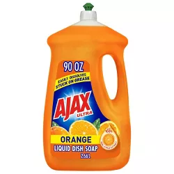 Ajax Ultra Triple Action Dishwashing Liquid Dish Soap - Orange - 90 fl oz