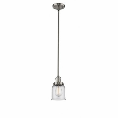 Bell - 1 Light Stem Hung Mini Pendant In Industrial Style-10 Inches Tall and 5 Inches Wide