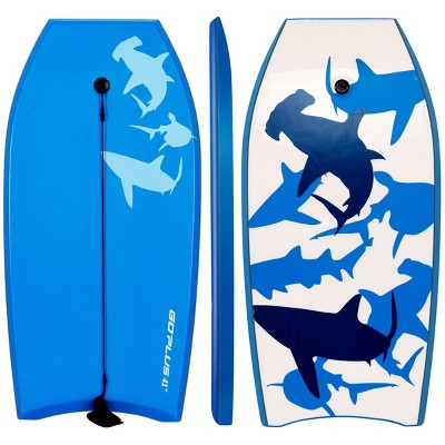 Costway 42'' Lightweight Super Bodyboard Surfing w/Leash IXPE Deck EPS Core Boarding