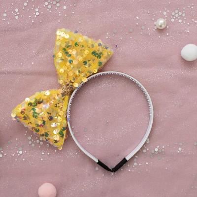 Summer Crystal - Large Sequin Bow Headband - 1 Pack - image 2