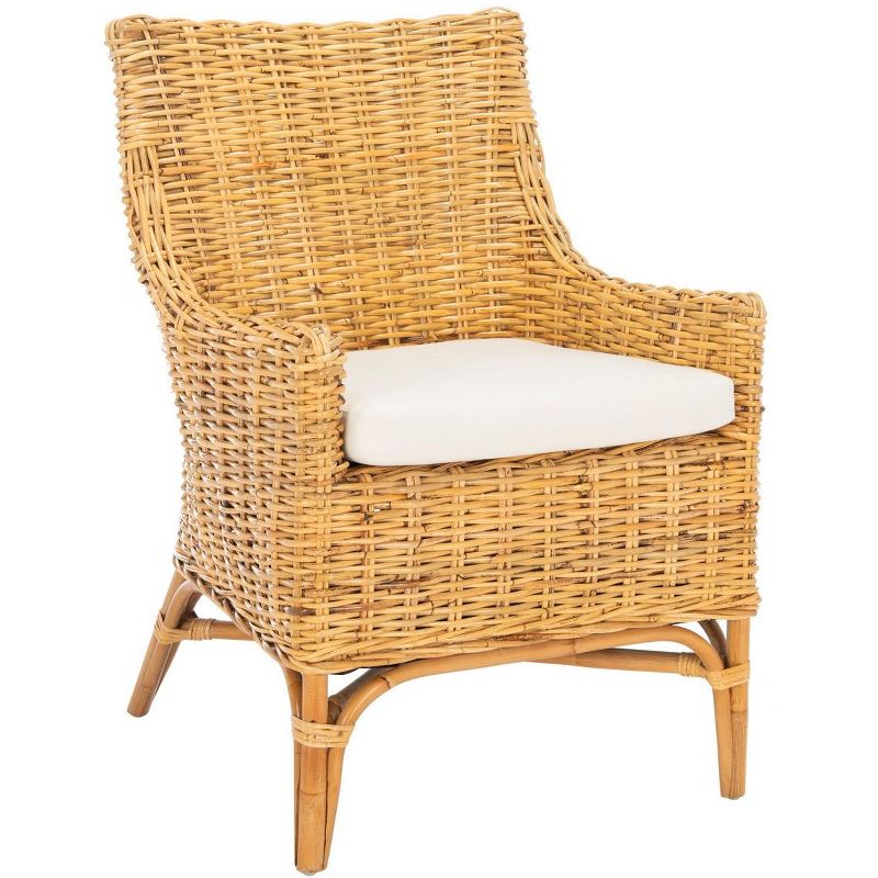 Cristen Rattan Accent Chair with Cushion  - Safavieh, 4 of 10
